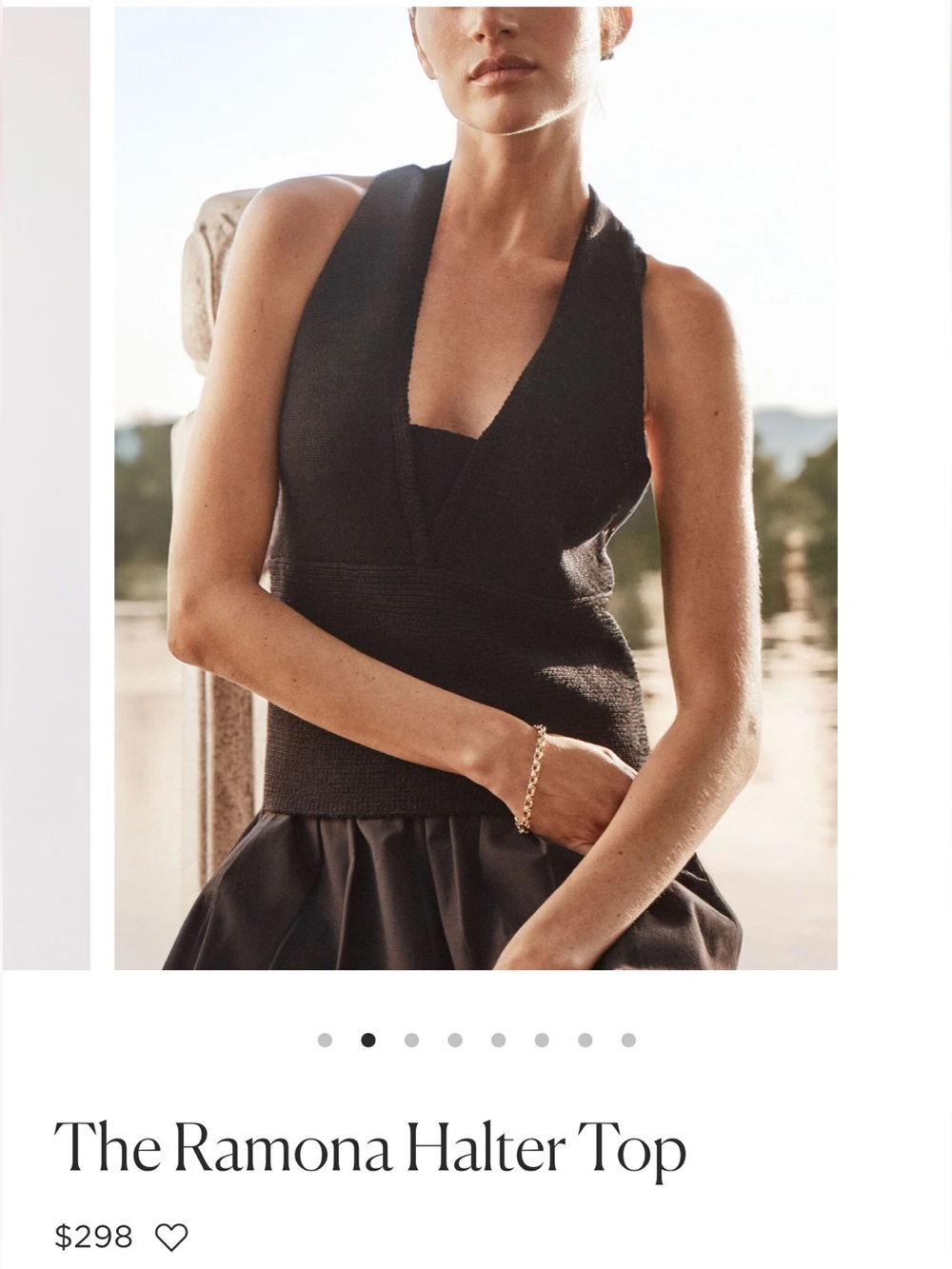 Brochu Walker The Ramona Halter Top in Black Onyx – Size S